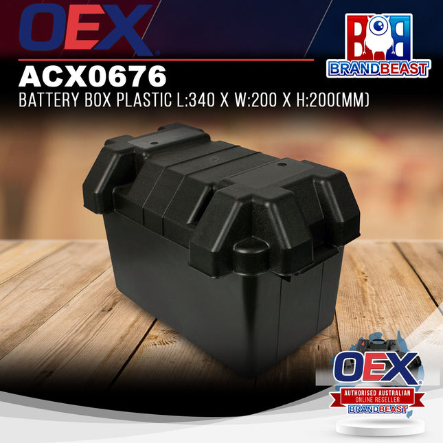 OEX ACX0676 Plastic Battery Box (340 x 200 x 200mm)