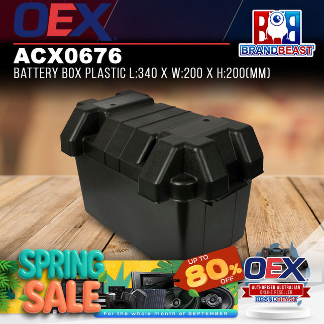 OEX ACX0676 Plastic Battery Box (340 x 200 x 200mm)