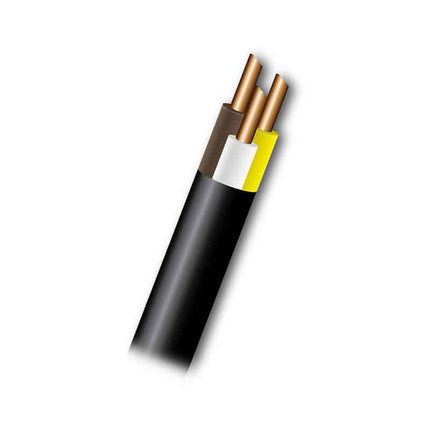 OEX ACX0812 3mm 3 Core Automotive Cable Brown/White/Yellow With Black Sheath - 30m Roll