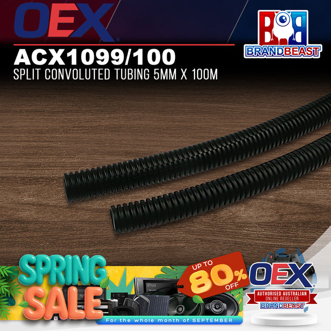 OEX ACX1099/100 Split Convoluted Tubing 5mm x 100m