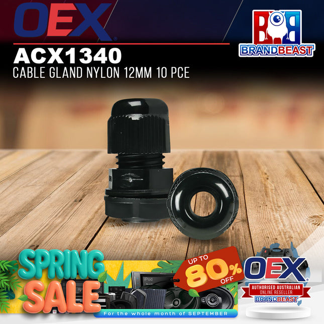 OEX ACX1340 Cable Gland Nylon 12mm 10 Pce