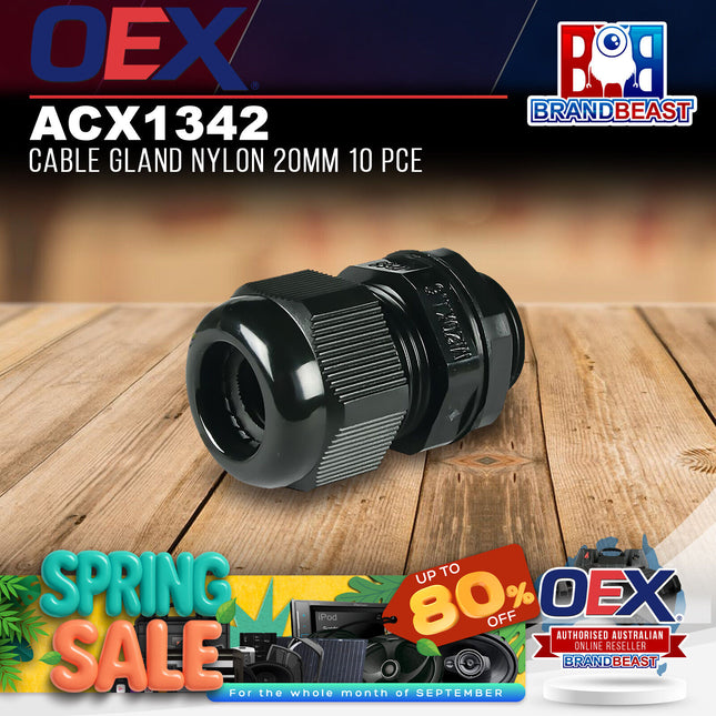 OEX ACX1342 Cable Gland Nylon 20mm 10 Pce