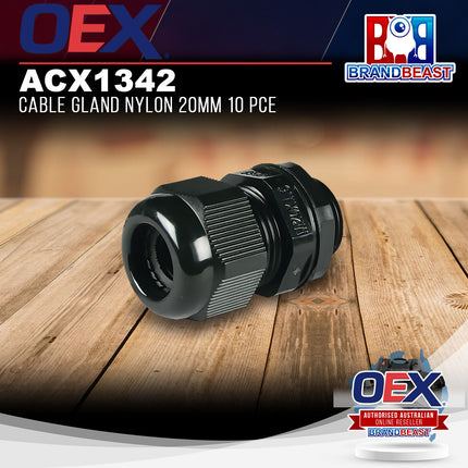 OEX ACX1342 Cable Gland Nylon 20mm 10 Pce