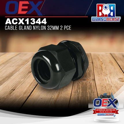 OEX ACX1344 Cable Gland Nylon 32mm 2 Pce