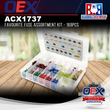 OEX ACX1737 Favourite Fuse Assortment Kit - 169pcs