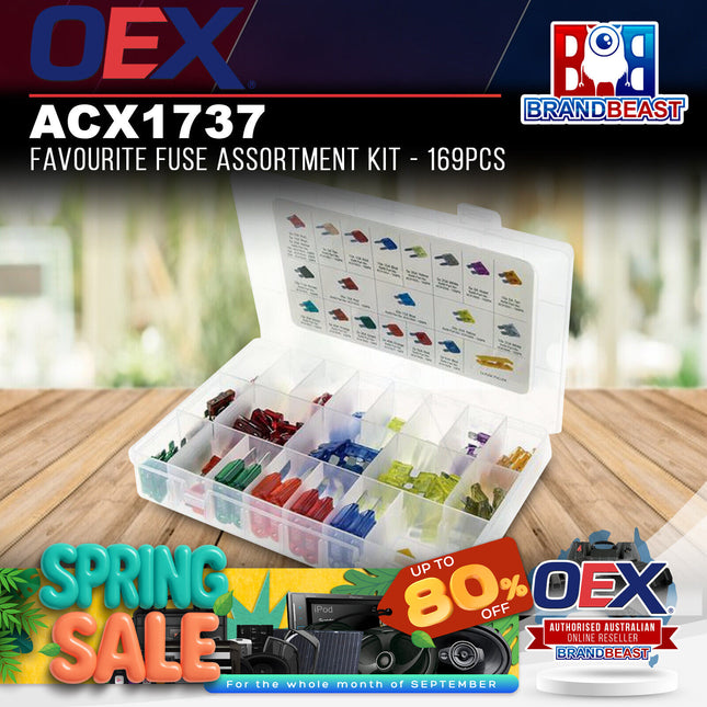 OEX ACX1737 Favourite Fuse Assortment Kit - 169pcs