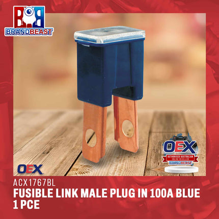 OEX ACX1767BL Fusible Link Male Plug In 100A Blue 1 Pce