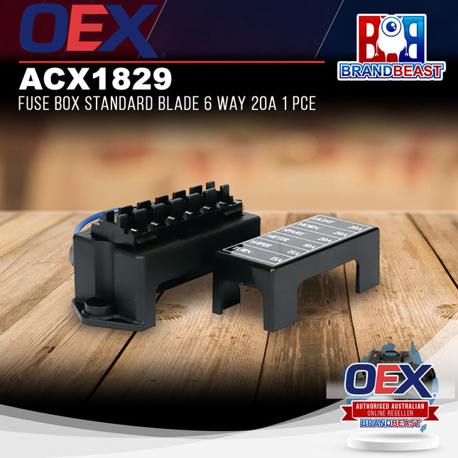 OEX ACX1829 Fuse Box Standard Blade 6 Way 20A 1 Pce