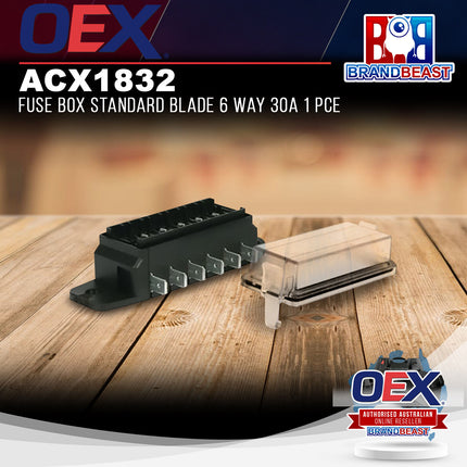 OEX ACX1832 Fuse Box Standard Blade 6 Way 30A 1 Pce