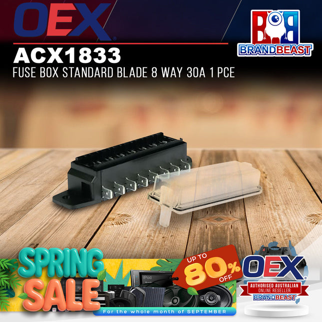 OEX ACX1833 Fuse Box Standard Blade 8 Way 30A 1 Pce