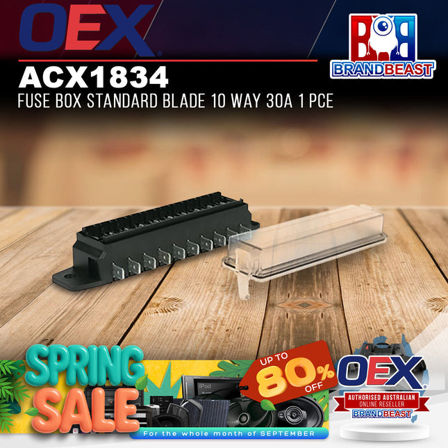 OEX ACX1834 Fuse Box Standard Blade 10 Way 30A 1 Pce
