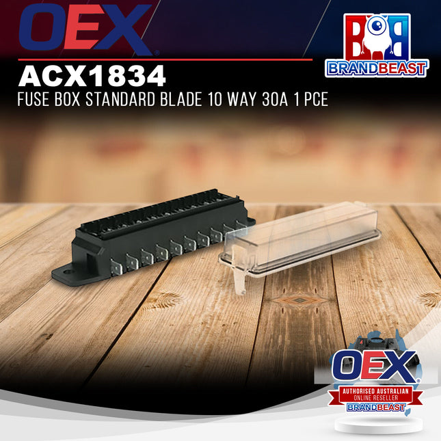 OEX ACX1834 Fuse Box Standard Blade 10 Way 30A 1 Pce
