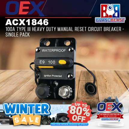 OEX ACX1846 1000A Type III Heavy Duty Manual Reset Circuit Breaker - Single Pack