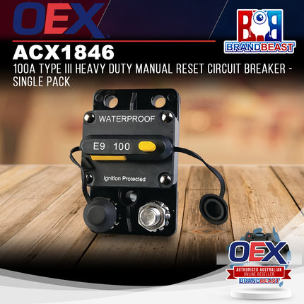 OEX ACX1846 1000A Type III Heavy Duty Manual Reset Circuit Breaker - Single Pack