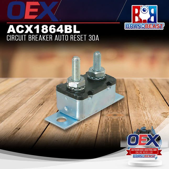 OEX ACX1864BL Circuit Breaker Auto Reset 30A