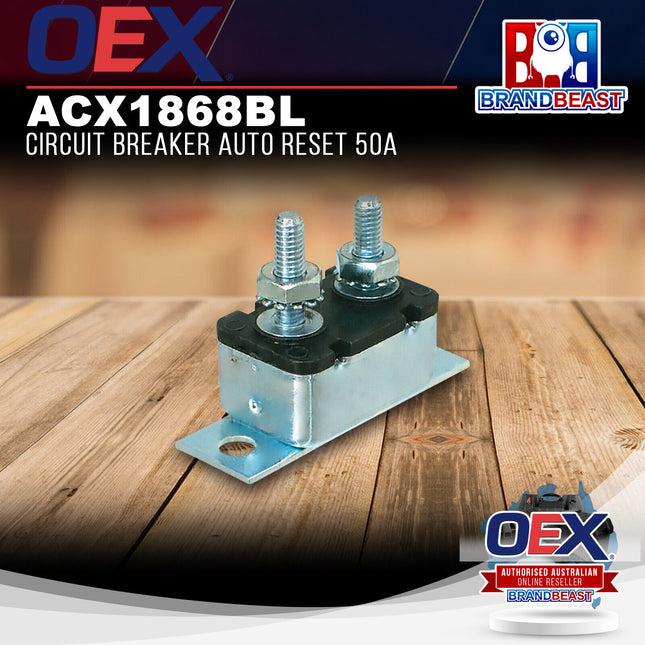 OEX ACX1868BL 50A Circuit Breaker Auto Reset