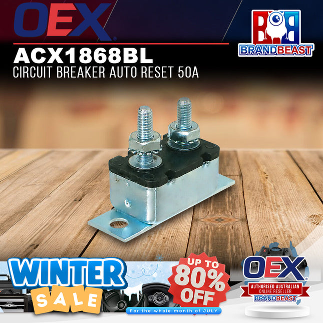 OEX ACX1868BL 50A Circuit Breaker Auto Reset