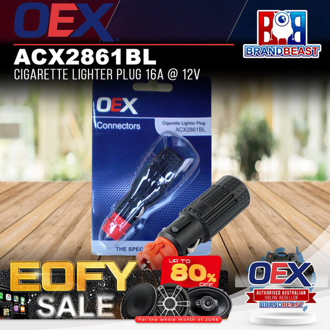 OEX ACX2861BL Cigarette Lighter Plug 16A @ 12V