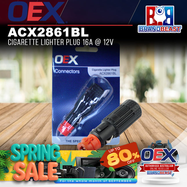 OEX ACX2861BL Cigarette Lighter Plug 16A @ 12V
