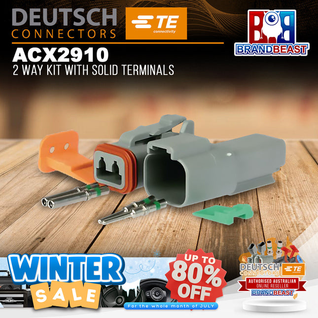 DEUTSCH ACX2910 2 Way Kit With Solid Terminals