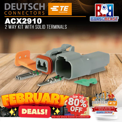 DEUTSCH ACX2910 2 Way Kit With Solid Terminals