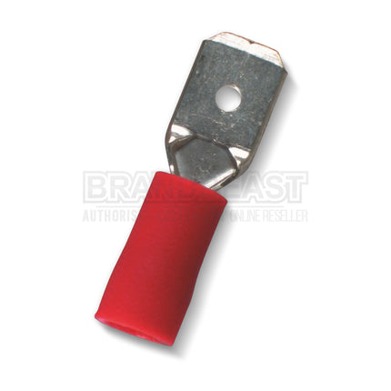 OEX ACX3006 Red Male Blade Crimp Terminals 6.3x0.8mm – Vinyl Insulated, 100pc Pack