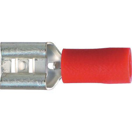 OEX ACX3016 Red Insulated Female Blade Crimp Terminals 6.3mm (100 Pack)