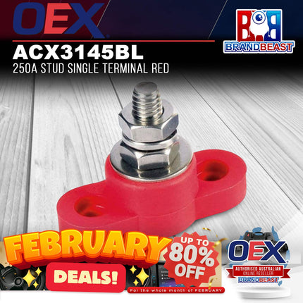 OEX ACX3145BL 250A Stud Single Terminal - Red