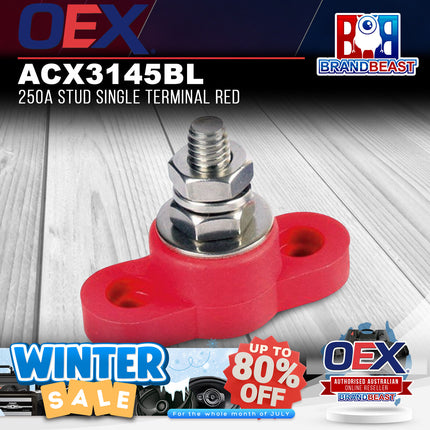 OEX ACX3145BL 250A Stud Single Terminal - Red