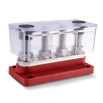 OEX ACX3213 300A Distribution Block 4 Terminals Red