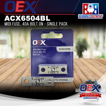 OEX ACX6504BL Midi Fuse, 40A Bolt On - Single Pack