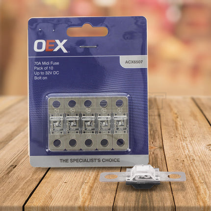 OEX ACX6507 Midi Fuse 70A Bolt On - Pack of 10