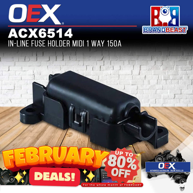 OEX ACX6514 Single 1 Way 150A In-Line Fuse Holder