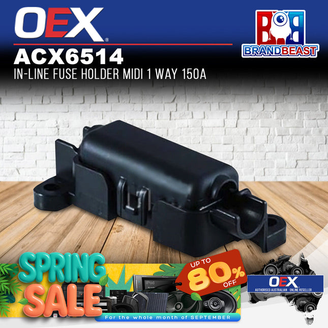 OEX ACX6514 Single 1 Way 150A In-Line Fuse Holder