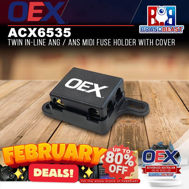 OEX ACX6535 Twin In-Line ANG / ANS Midi Fuse Holder with Cover