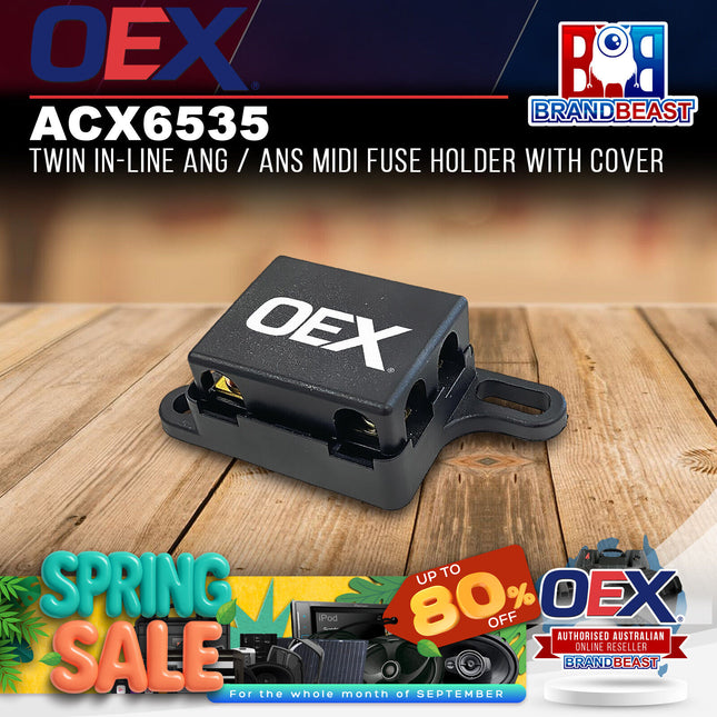 OEX ACX6535 Twin In-Line ANG / ANS Midi Fuse Holder with Cover