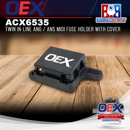 OEX ACX6535 Twin In-Line ANG / ANS Midi Fuse Holder with Cover
