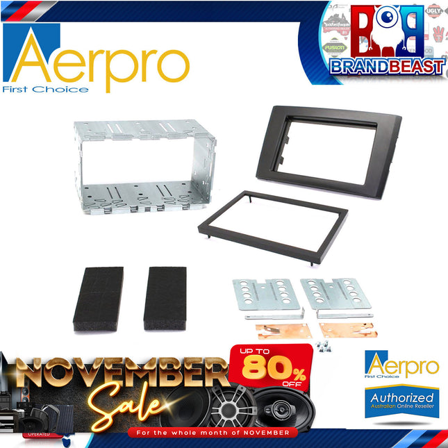 Aerpro FP8096 2-DIN Facia Kit Suit Volvo XC90 2002-13 Charcoal