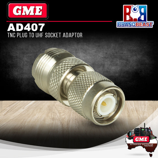 GME AD407 TNC Plug To UHF Socket Adaptor