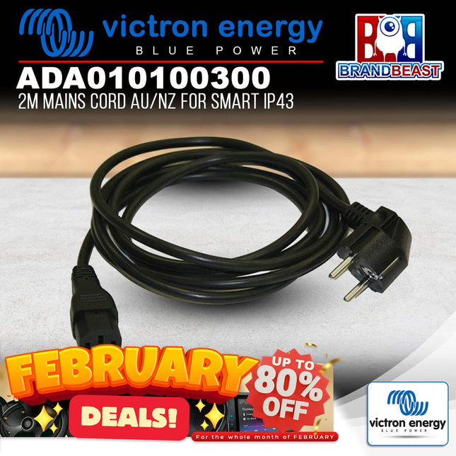 Victron Energy ADA010100300 2m Mains Cord AU/NZ for Smart IP43