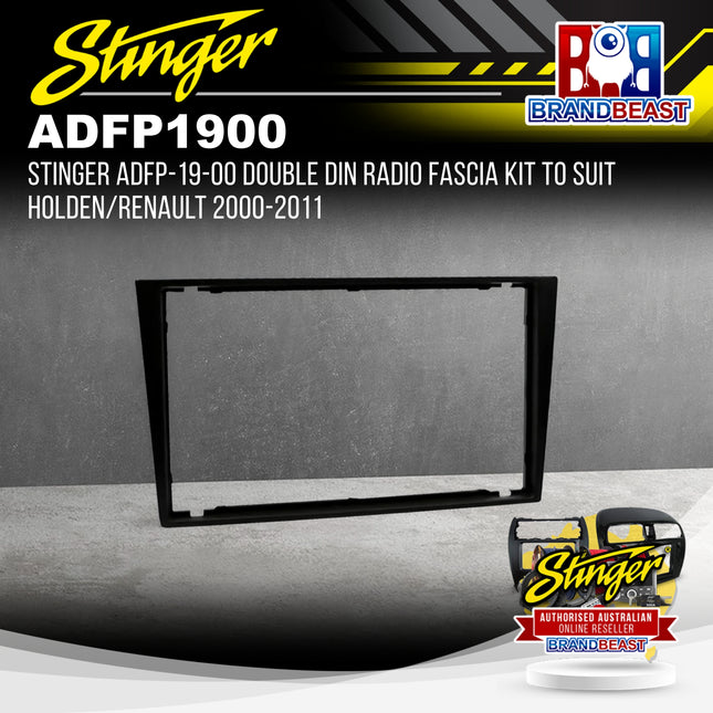 Stinger ADFP-19-00 Double DIN Radio Fascia Kit to Suit Holden/Renault 2000-2011