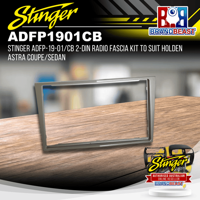 Stinger ADFP-19-01/CB 2-DIN Radio Fascia Kit to Suit Holden Astra Coupe/Sedan