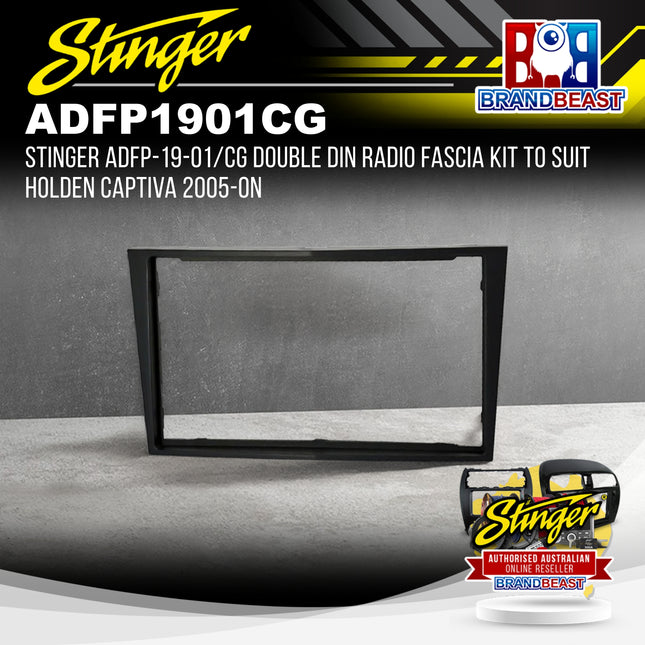 Stinger ADFP-19-01/CG Double DIN Radio Fascia Kit to Suit Holden Captiva 2005-On