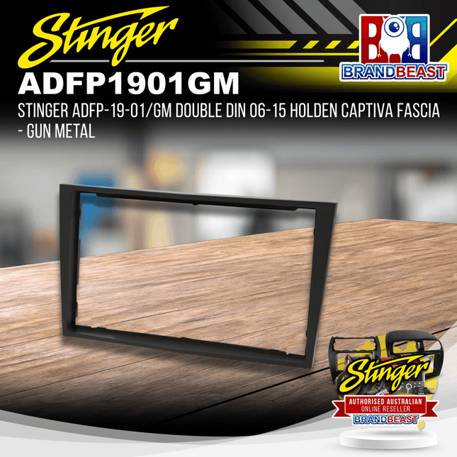Stinger ADFP-19-01/GM Double DIN 06-15 Holden Captiva Fascia - Gun Metal