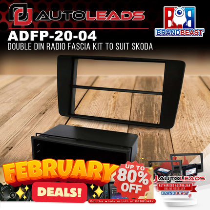 Autoleads ADFP-20-04 Double DIN Radio Fascia Kit To Suit Skoda