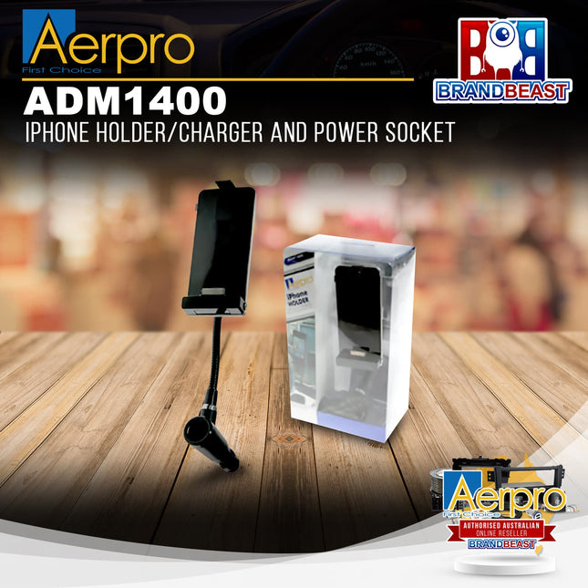 Aerpro ADM1400 iPhone Holder/Charger & Power Socket