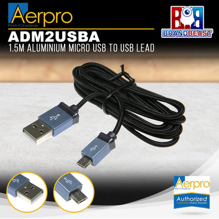 Aerpro ADM2USBA Aluminium Micro USB to USB Lead