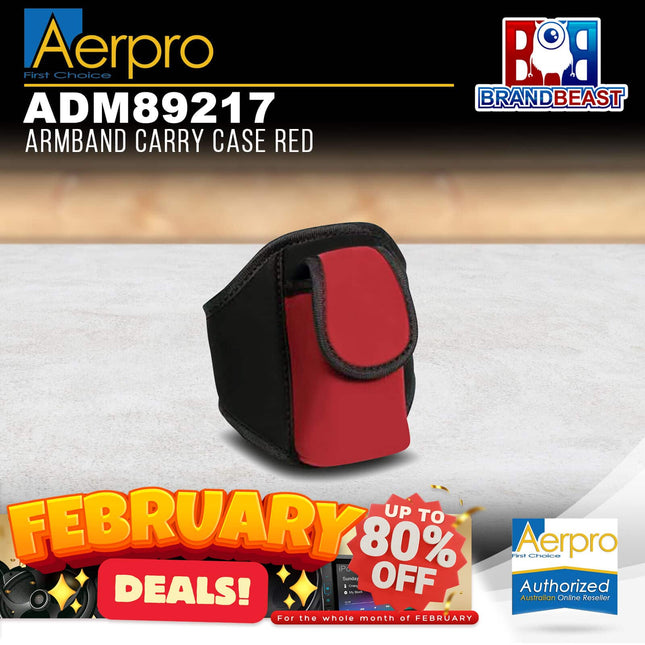 Aerpro ADM89217 Armband Carry Case - Red