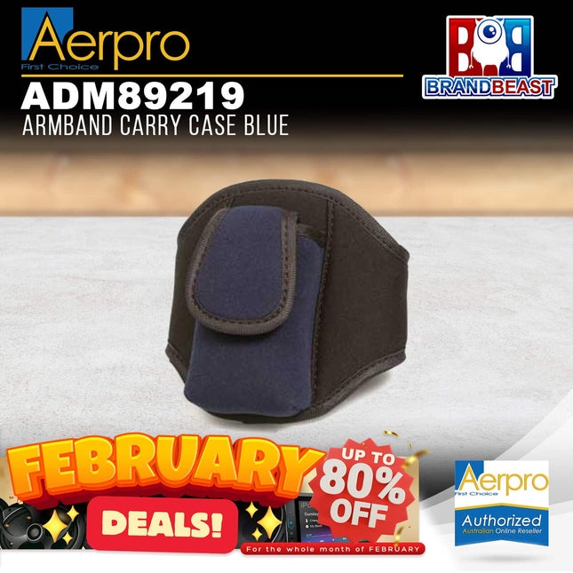 Aerpro ADM89219 Armband MP3 Carry Case - Blue