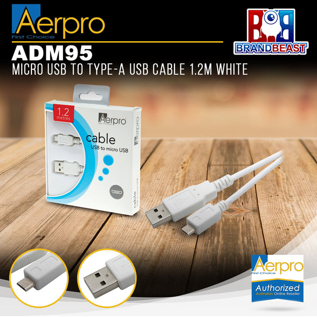 Aerpro ADM95 1.2m USB Micro USB to Type-A USB Cable
